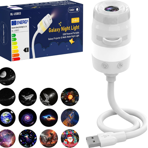 Proyector de galaxia NOVALUX proyectando un cielo estrellado en una habitación